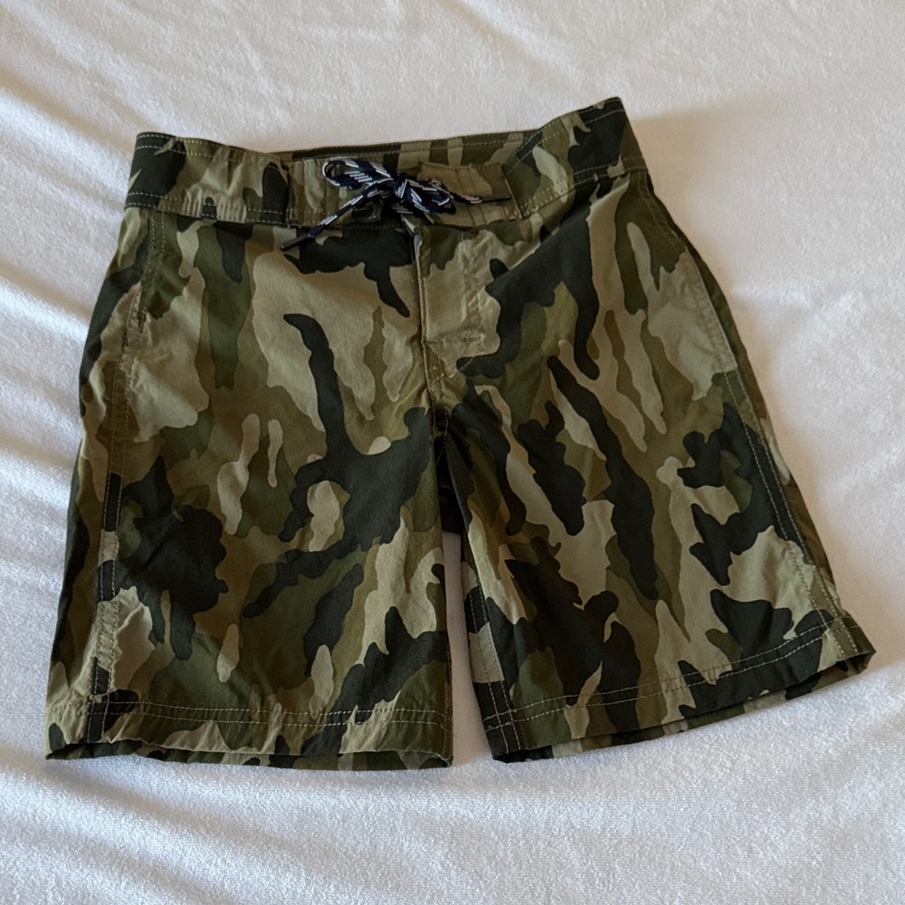 Crewcuts Green Camouflage Swim Shorts